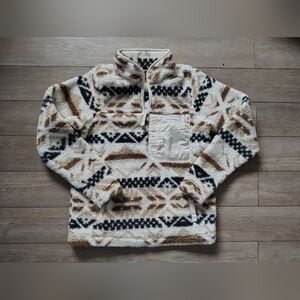 Columbia Cream and Brown Patterned Sweater